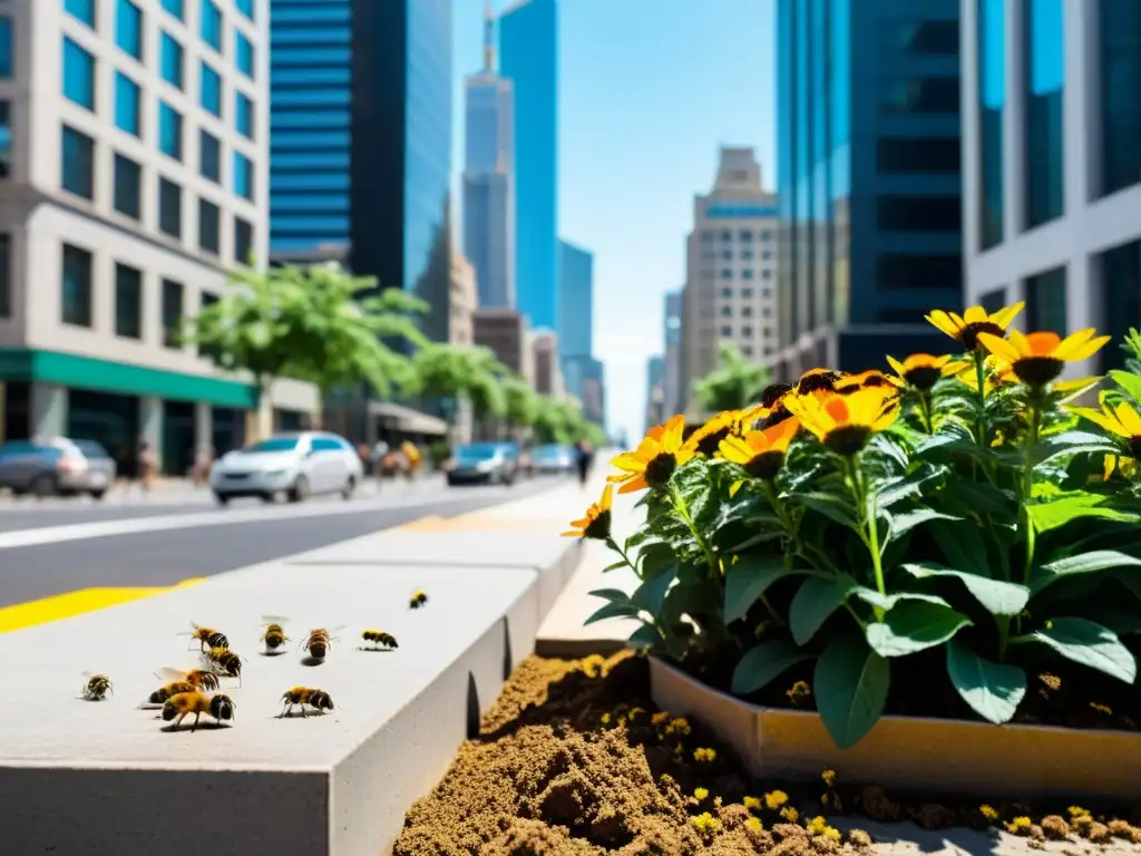 Abejas y polinizadores en un oasis urbano, impacto de la urbanización en la naturaleza