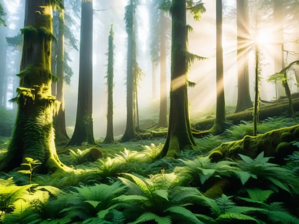 Fotografiando árboles centenarios en ecosistemas de bosques antiguos llenos de vida, luz y misterio