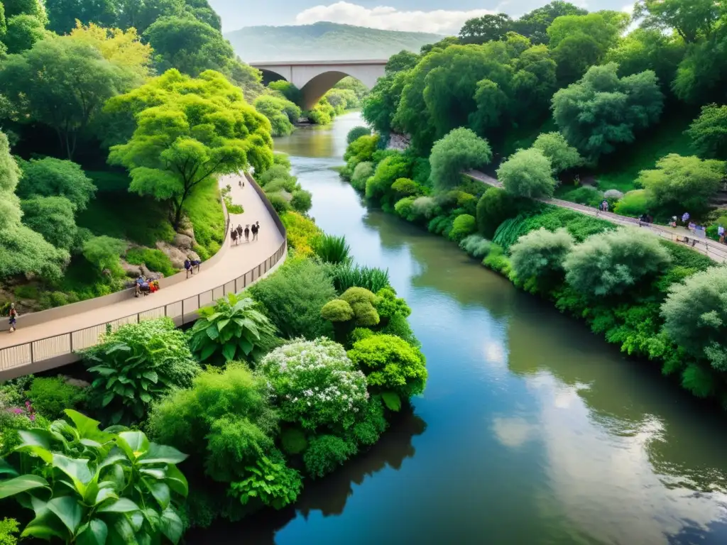 Belleza natural de un río urbano renaturalizado, con beneficios para el entorno y la comunidad