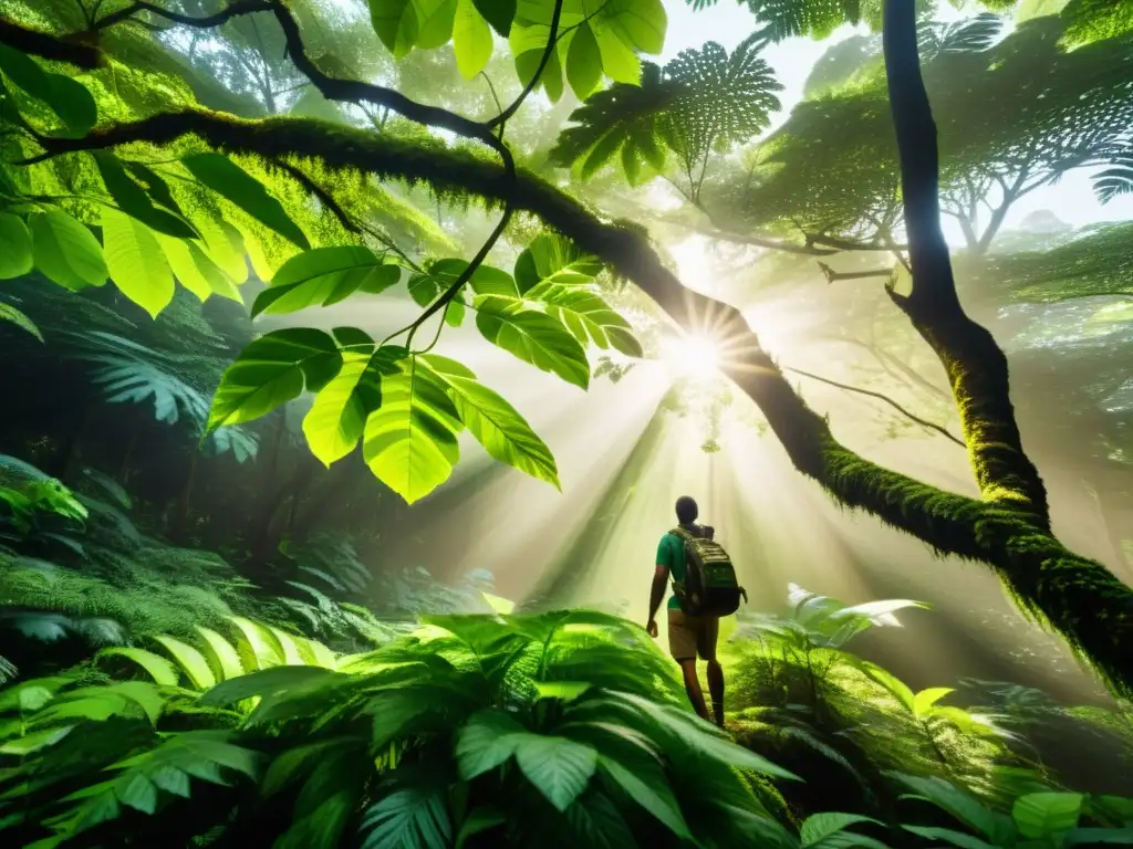 Un bosque exuberante y biodiverso, bañado por la luz del sol