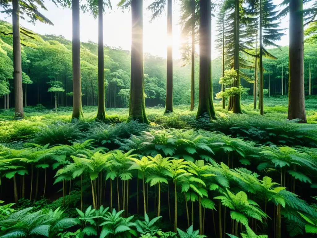 Un bosque exuberante capturado con filtros fotografía para capturar la belleza natural