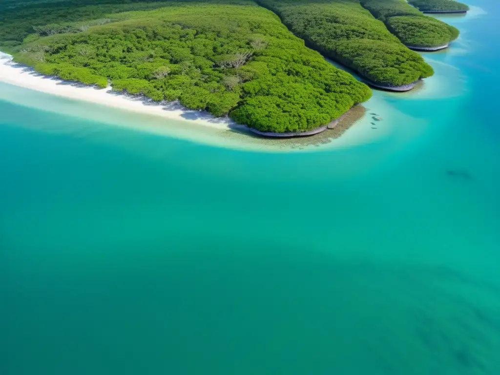 Un bosque de manglares marinos muestra su vital importancia ecológica en una vista aérea impresionante