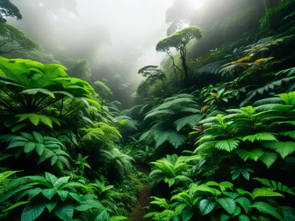 Un bosque nublado de exuberante vegetación y senderos invita a explorar la relación culturas ancestrales bosques nublados