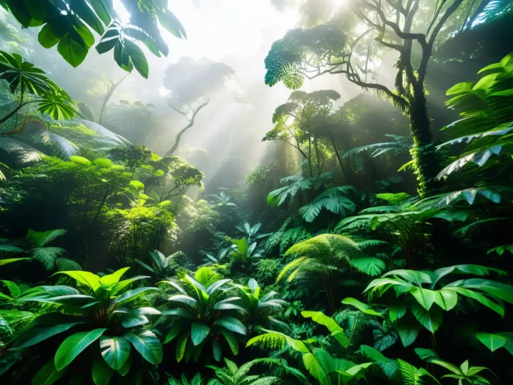 Un bosque tropical exuberante con diversidad biológica, amenazas actuales Selvas Tropicales