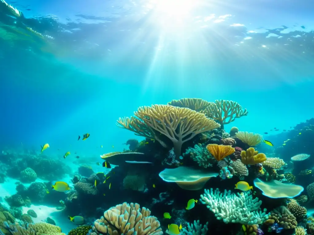 Buceo sostenible en la vibrante Gran Barrera de Coral: un arrecife lleno de vida marina, corales de colores y aguas turquesas