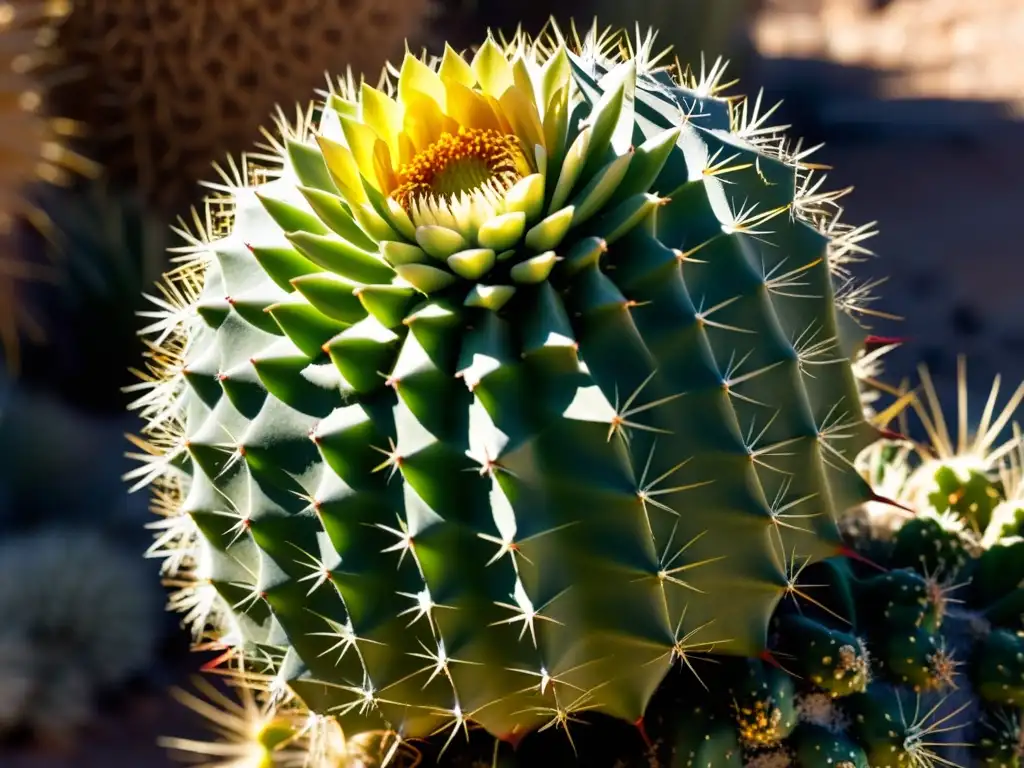 Un cactus en un ecosistema árido