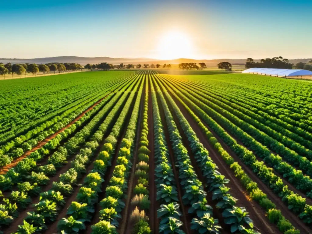 Campo sostenible con cultivos y estudiantes de la Universidad de Western Australia, cursos online sostenibilidad profesionales medio ambiente