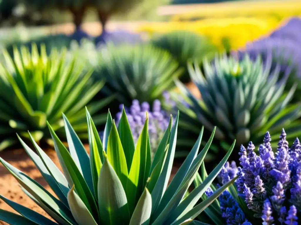 Campo verde exuberante con ingredientes botánicos para cosmética natural