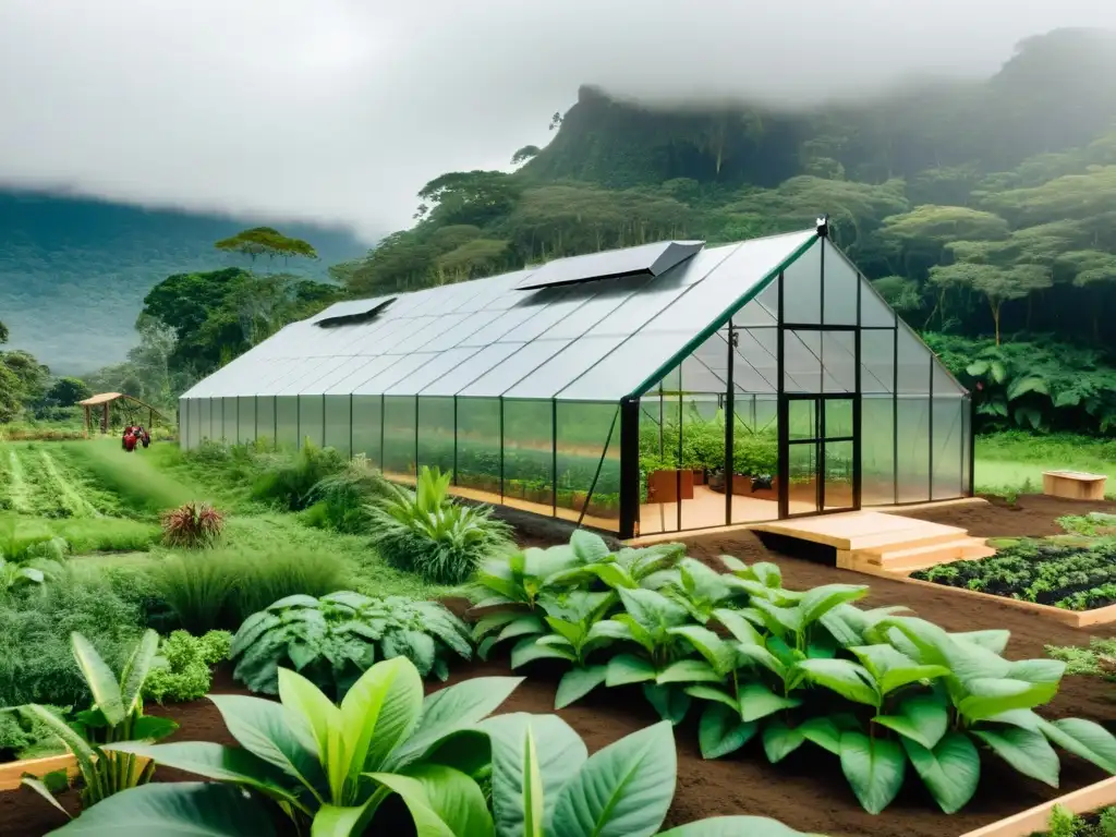 Comunidad indígena construye invernadero climáticamente resiliente, estrategias adaptación cambio climático comunidades vulnerables