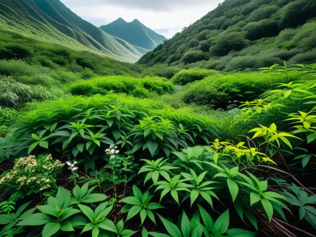 Consecuencias de especies invasoras en ecosistemas: Imagen de la invasión de plantas, mostrando el impacto destructivo en la biodiversidad