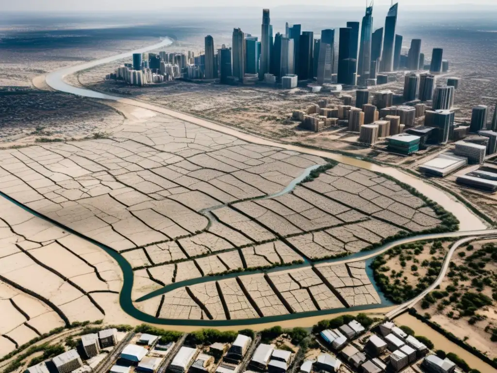 Contraste impactante: escasez de agua en ciudades evidencia la realidad cruda entre modernidad y sequía urbana