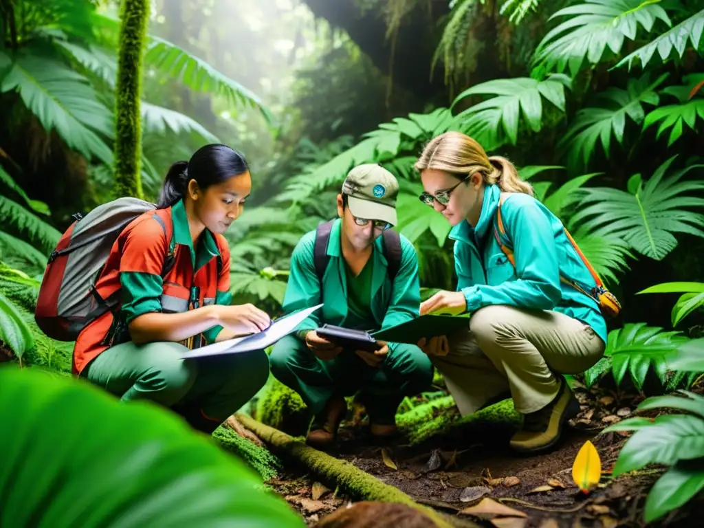 Biodiversidad corporativa en negocios: Ecologistas realizan un minucioso estudio de la flora y fauna en una exuberante selva