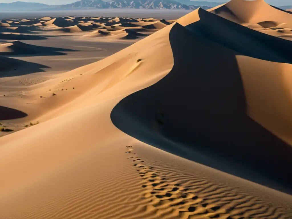 Desierto árido con dunas y solitaria antena satelital, captura cambios ecosistemas áridos observados satélites