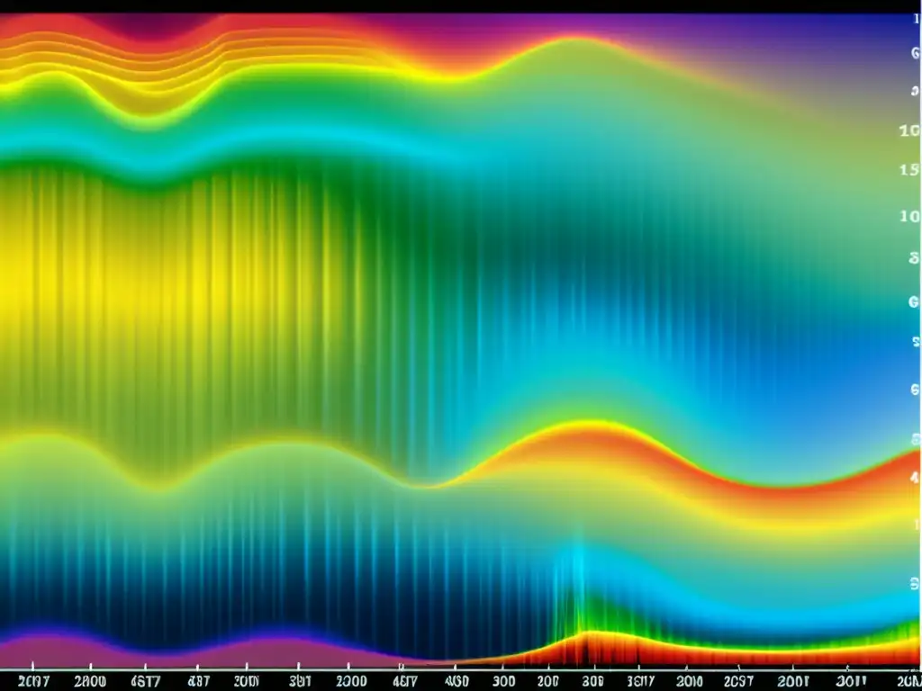 Detalle de espectrograma con sonidos de comunicación animal inaudibles, mostrando diversidad de especies y métodos de comunicación