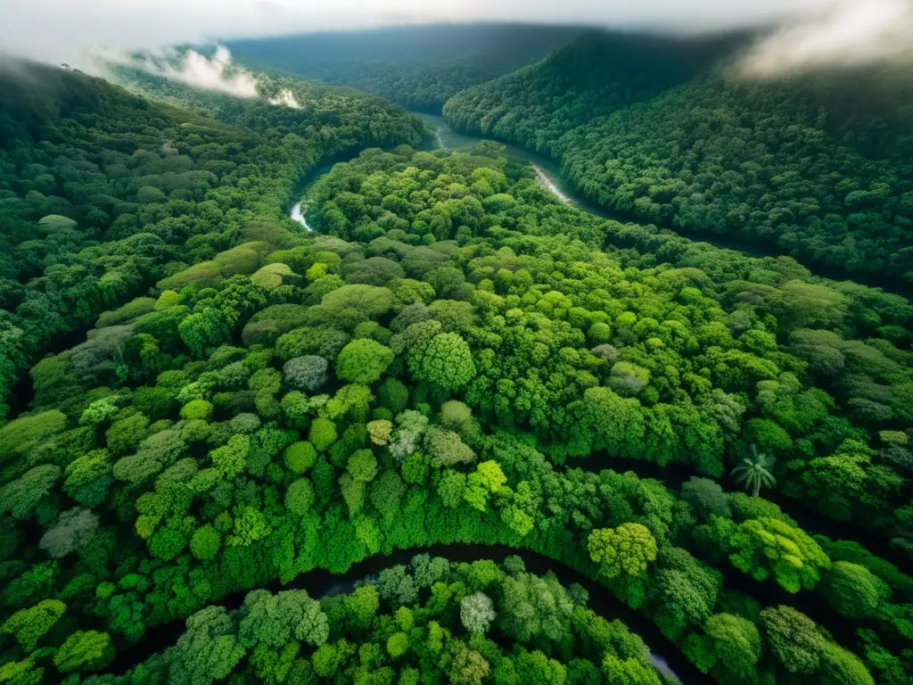 Drones capturan la belleza y biodiversidad de bosques tropicales, con luz mágica filtrándose entre el denso dosel verde