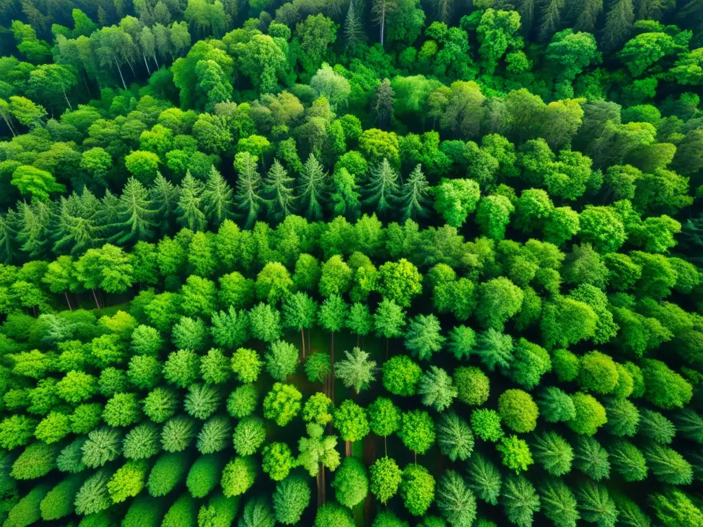 Drones capturan la exuberante vegetación de un bosque virgen