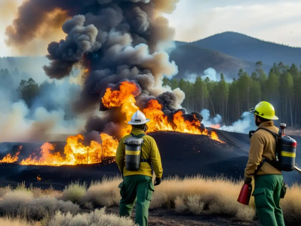 Ecologistas realizan quema controlada para prevenir invasiones biológicas