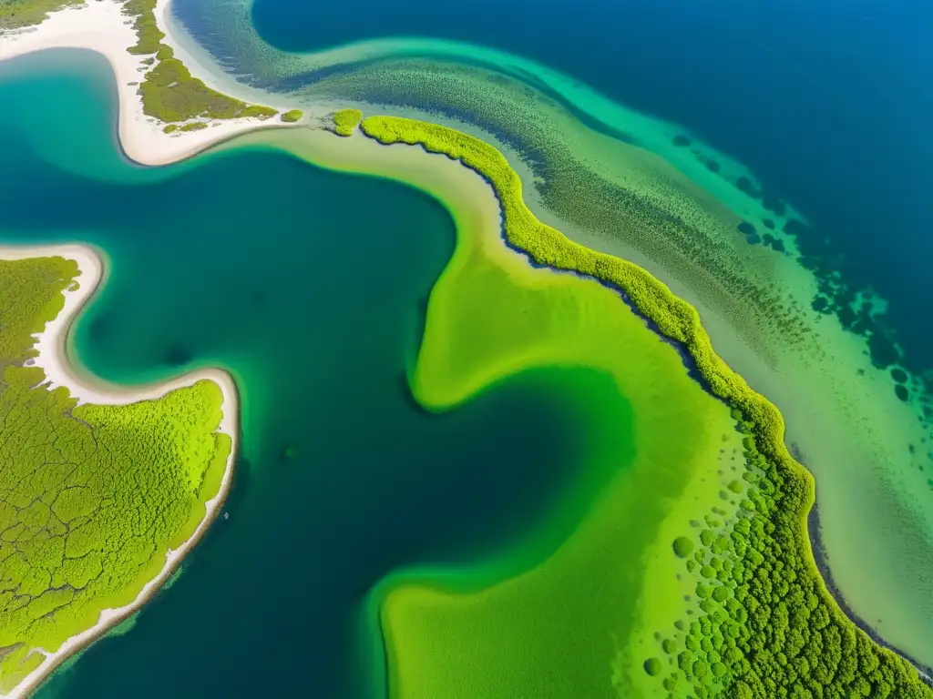 Formación de ecosistemas costeros influenciados por las mareas, con una diversidad marina vibrante y dinámica en la zona intermareal