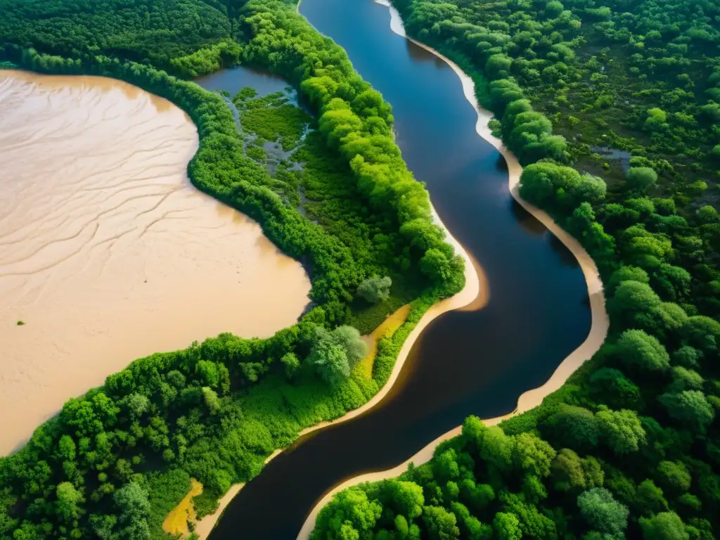 Formación de ecosistemas fluviales por inundaciones: paisaje postinundación con nueva vida emergente