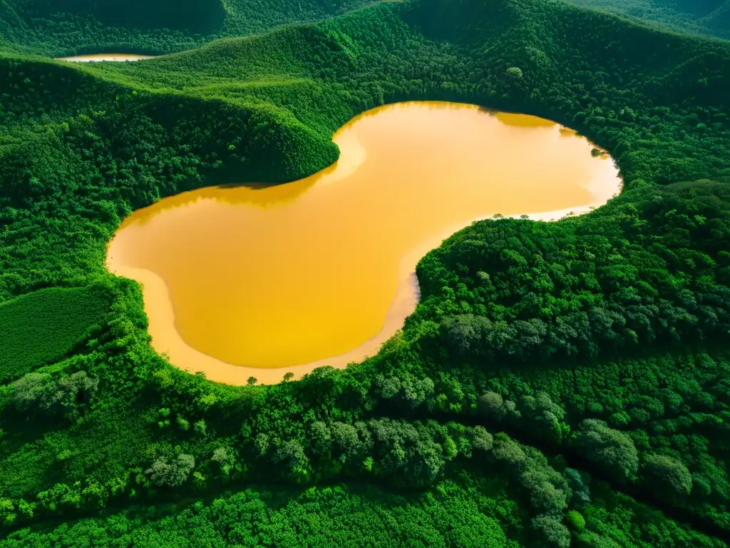 Devastación ecosistemas: impactante imagen aérea de la fiebre del oro que deja cicatrices en la exuberante selva tropical