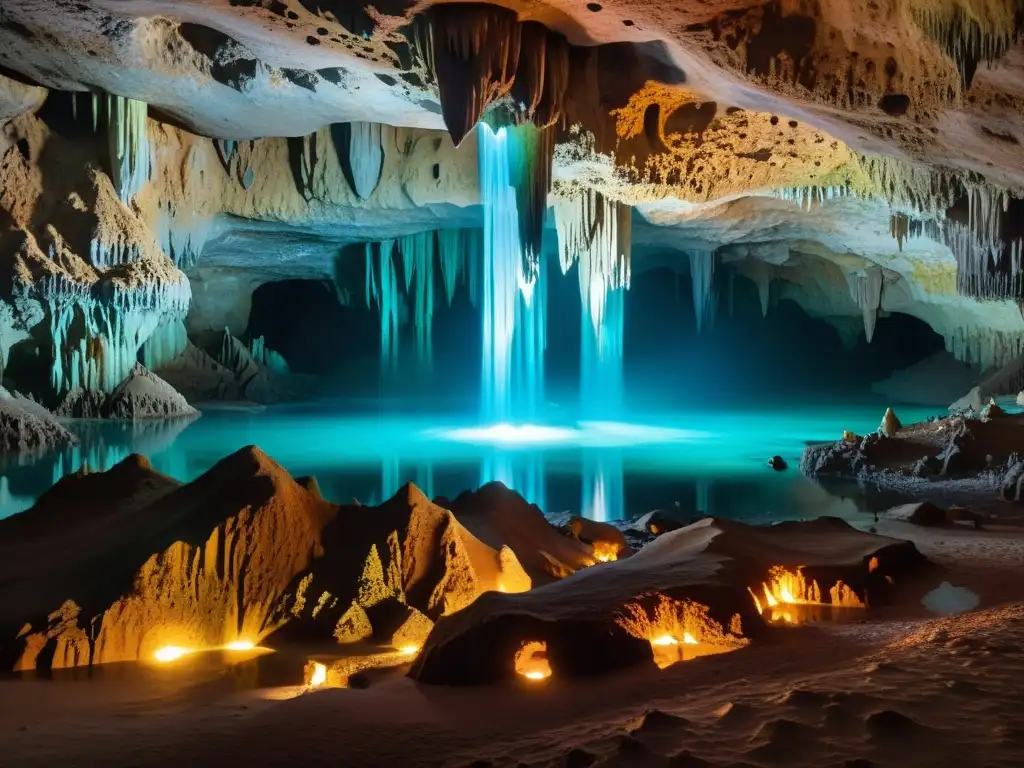 Explora la fotografía en ecosistemas subterráneos con esta impresionante caverna iluminada por organismos bioluminiscentes