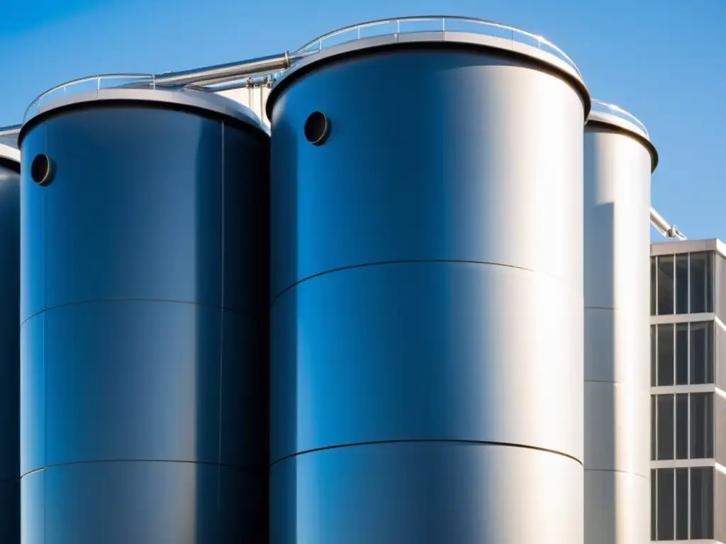 Edificio moderno con sistema de recolección de agua Edificio moderno con sistema de aprovechamiento de aguas pluviales integrado, reflejando innovación y sostenibilidad