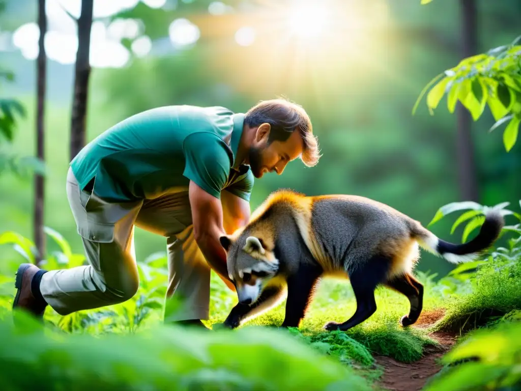 Un emocionante momento capturado: biólogos liberan a un animal salvaje rehabilitado en su hábitat natural