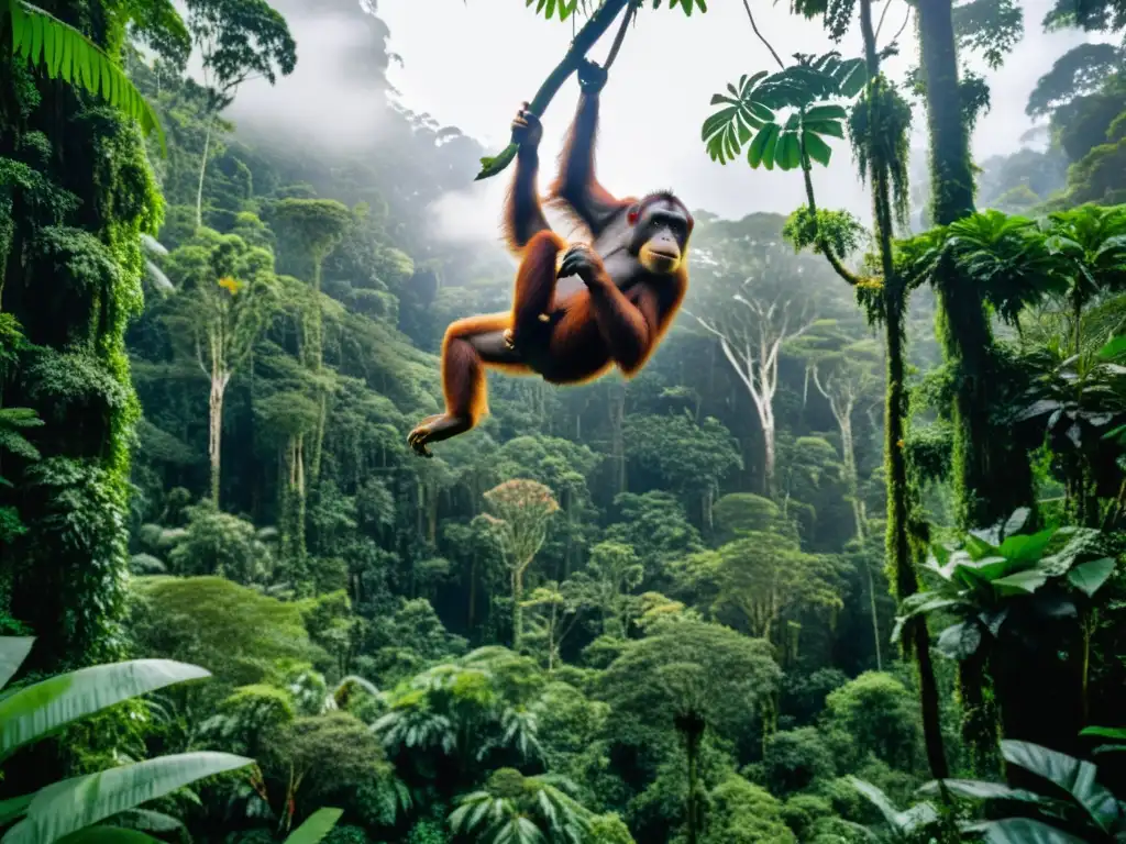 Encuentros cercanos con la naturaleza en Borneo: exuberante selva tropical, orangutanes y un majestuoso hornbill en vuelo