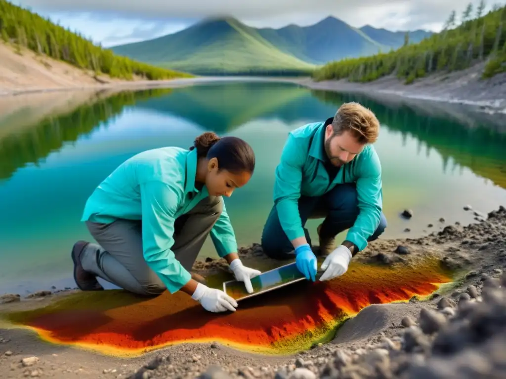 Un equipo de científicos revelando antiguos ecosistemas acuáticos ocultos en sedimentos lacustres