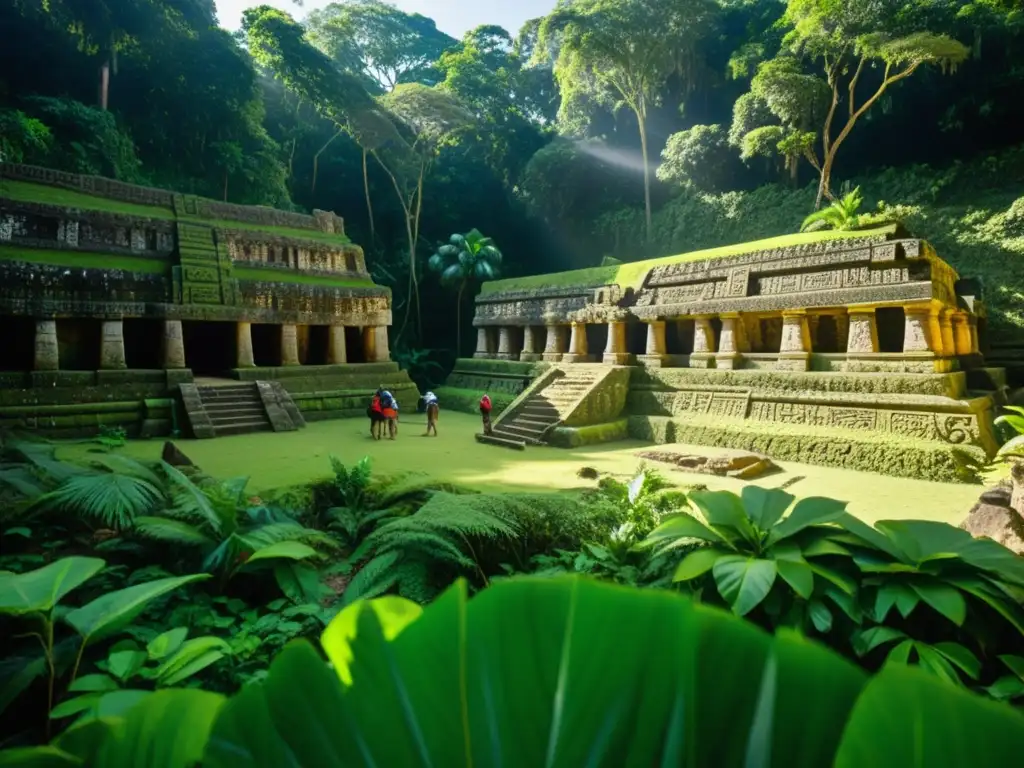 Exploración de civilizaciones perdidas en la selva: arqueólogos descubren un templo Maya oculto entre la exuberante vegetación y ruinas antiguas