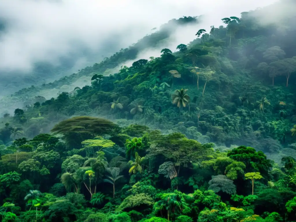 Exploración de la diversidad de ecosistemas en la selva del Congo, con exuberante vegetación y misteriosa atmósfera de selva virgen