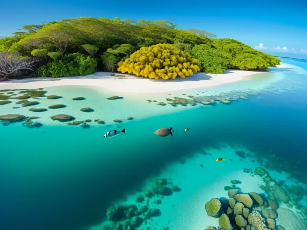 Exploración de ecosistemas costeros: vida salvaje en armonía con la naturaleza marina, repleta de corales, peces y tortugas