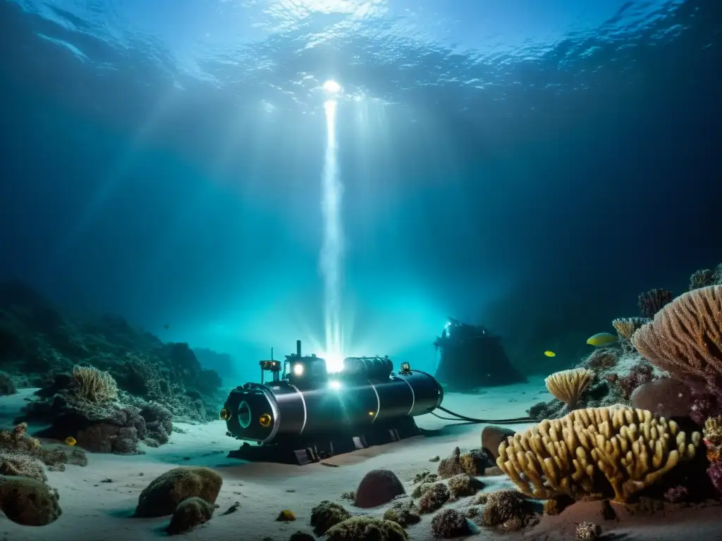 Exploración fascinante de fosas oceánicas: submersible revela vida bioluminiscente y paisajes alienígenas en la oscuridad abisal