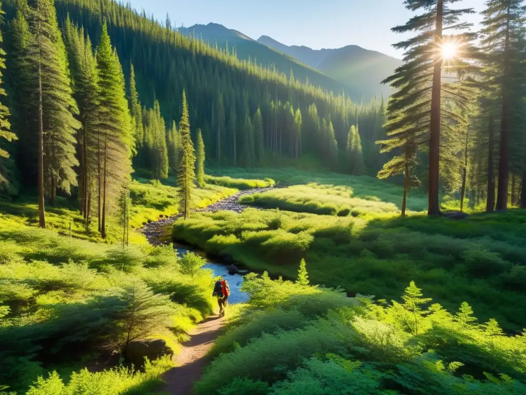 Exploradores disfrutan del turismo sostenible en la Taiga, inmersos en su belleza natural y armonía ecológica