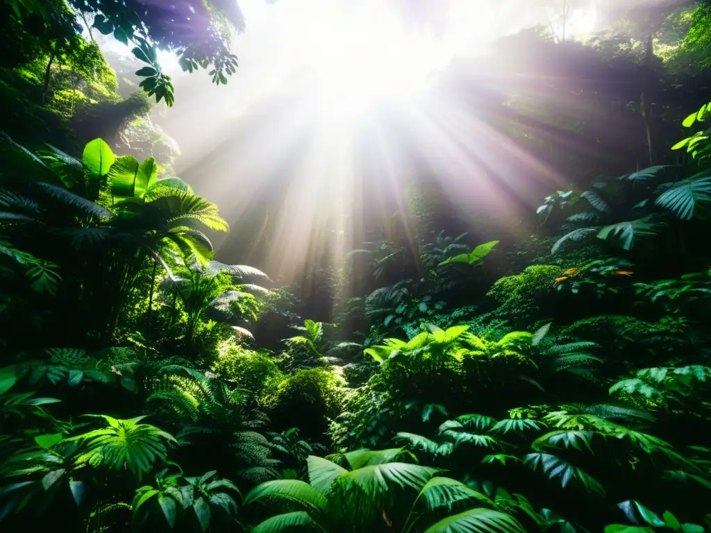 Un exuberante bosque tropical, hogar de una diversidad de vida vegetal y animal