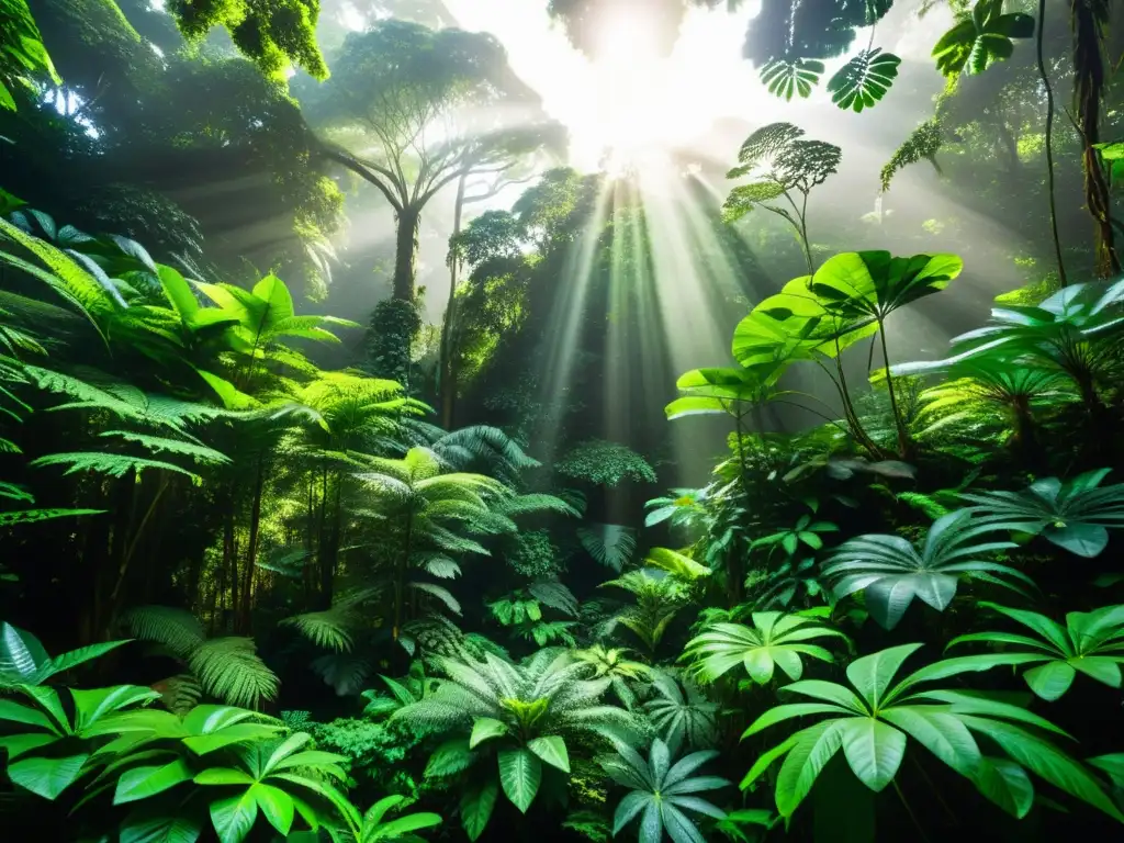 Un exuberante bosque tropical, repleto de vida y biodiversidad