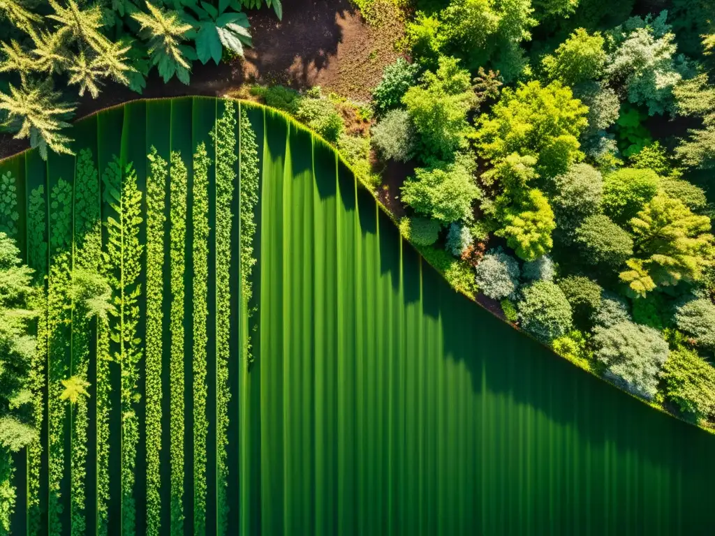 Un exuberante bosque verde con vida silvestre, impacto del CO2 en ecosistemas terrestres