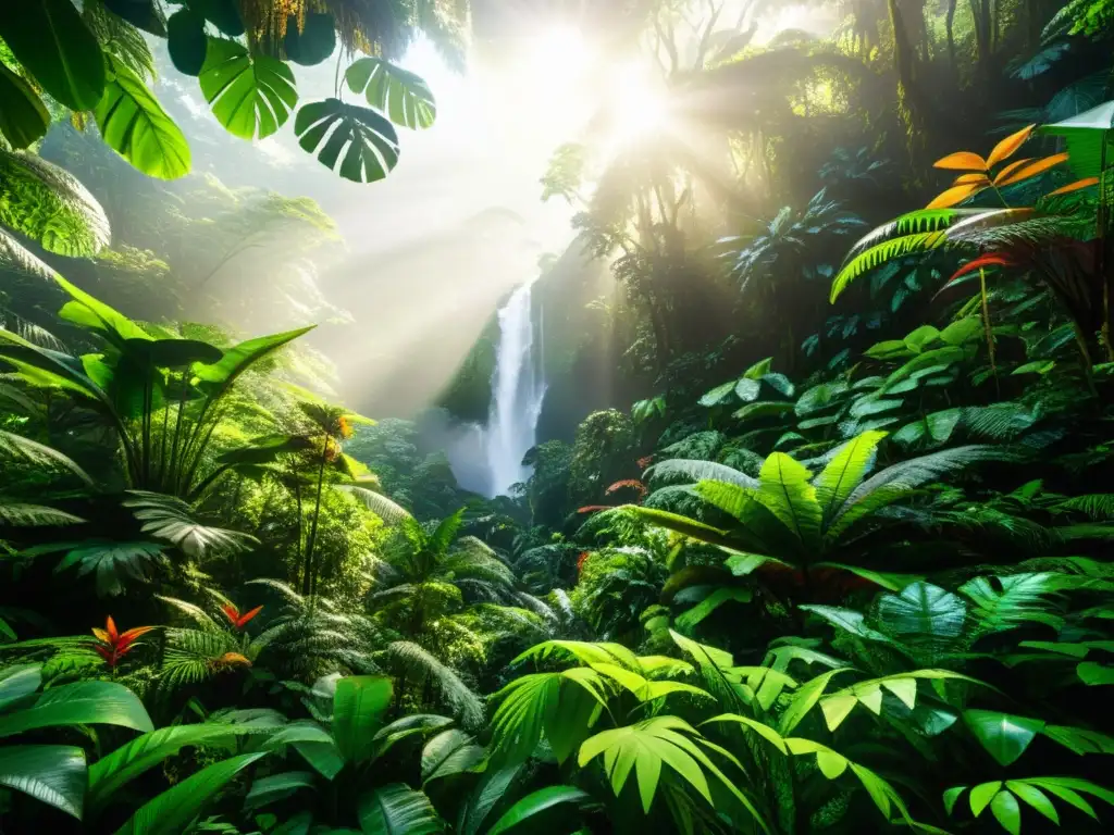 Un exuberante y vibrante bosque lluvioso, muestra la importancia de preservar hábitats naturales y obtener la certificación ecológica internacional