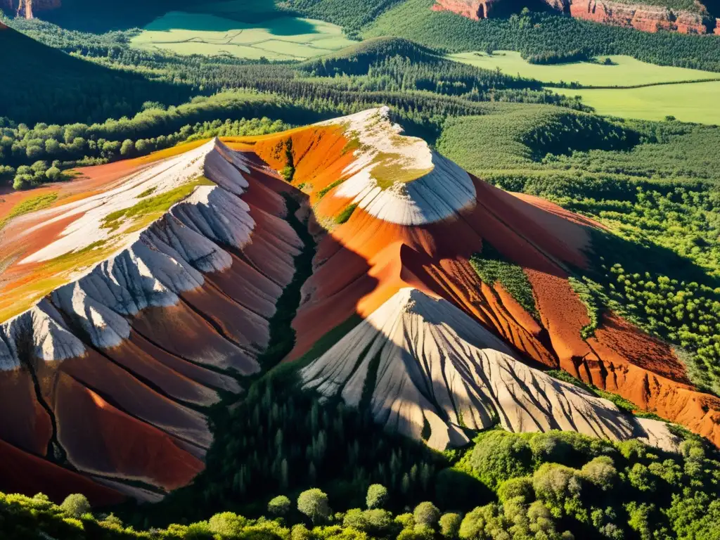 Una formación rocosa impresionante en un paisaje natural, con patrones y texturas únicos