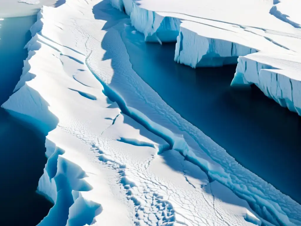 Glaciar masivo en detallada imagen ultrarresolución