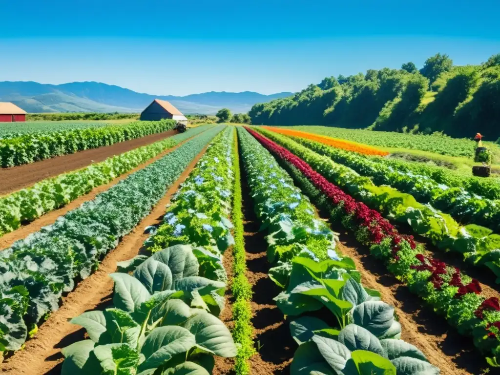 Granja orgánica vibrante y diversa, con impacto en la agricultura frente al cambio climático