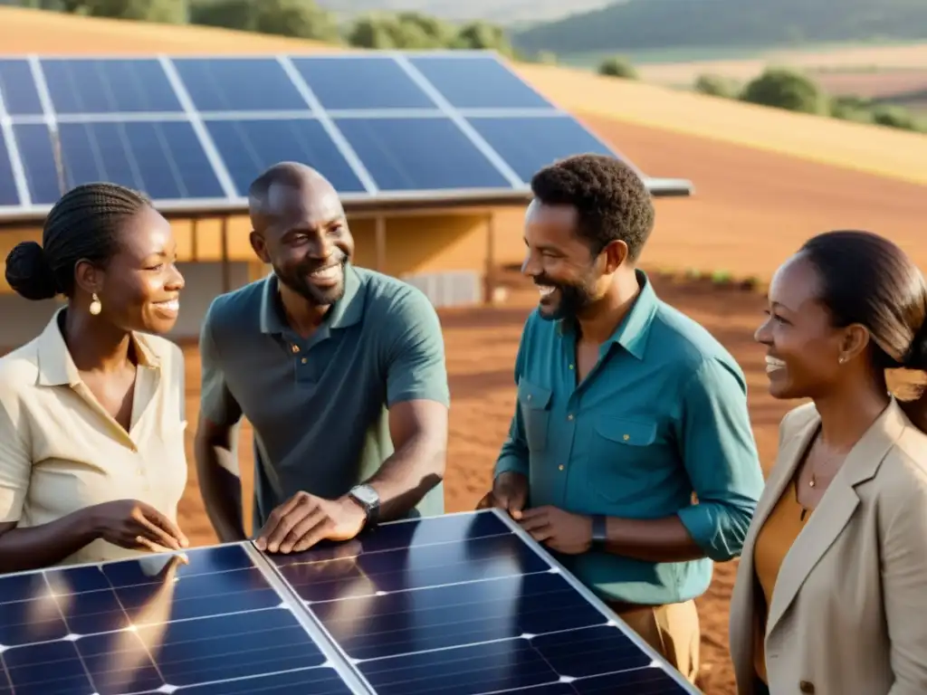 Grupo diverso colabora en instalación de paneles solares en comunidad rural