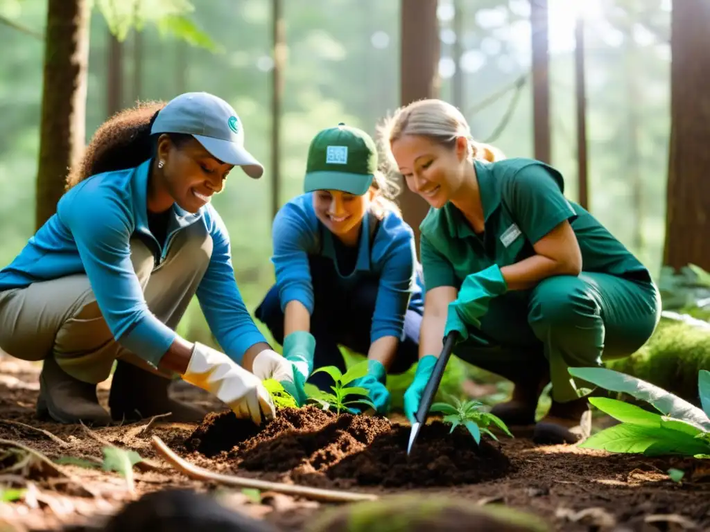 Un grupo diverso de voluntarios trabaja unido para proteger y restaurar un frágil ecosistema