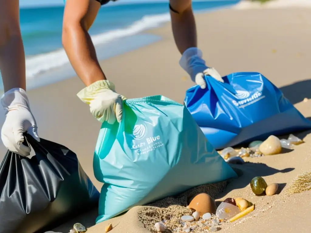 Un grupo de viajeros participa en la limpieza de una playa, mostrando el turismo sostenible y viaje responsable