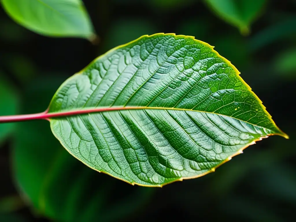 Una hoja en la selva lluviosa muestra relaciones interespecíficas parásitos y simbiontes en un ecosistema biodiverso