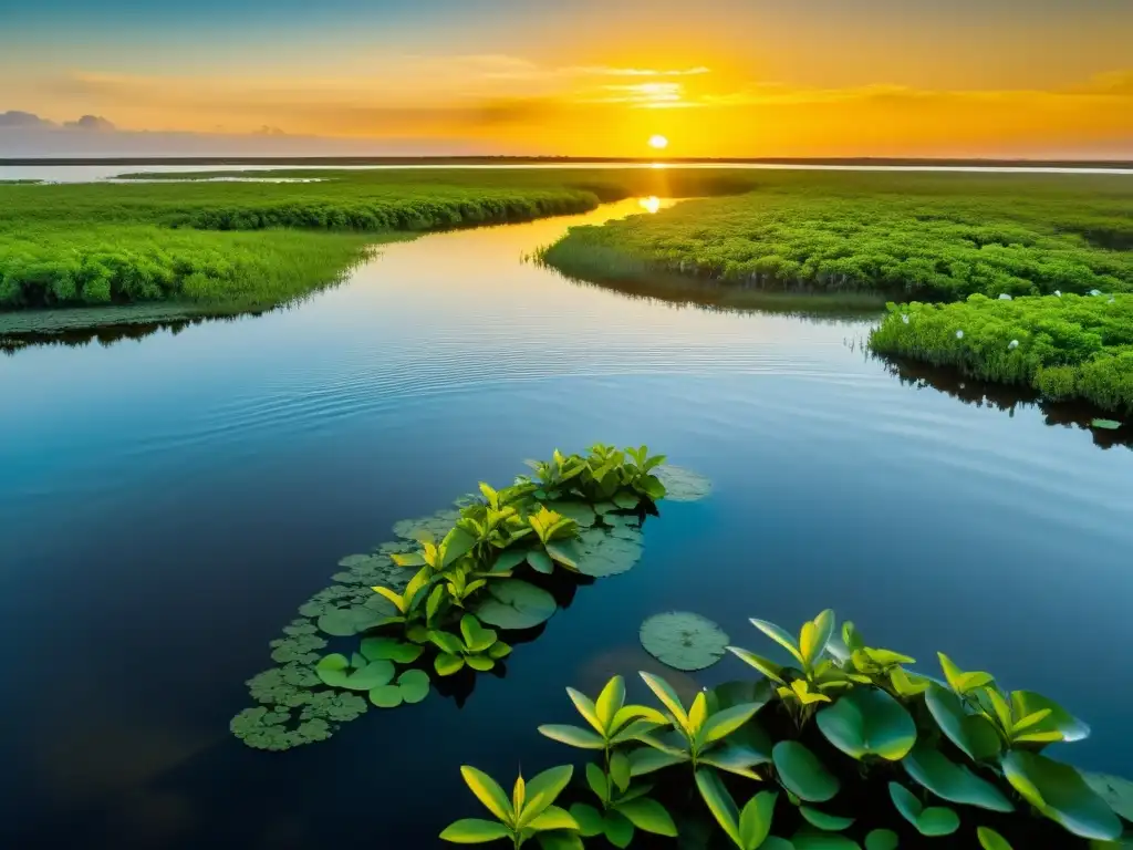 Imagen asombrosa de un tranquilo humedal en el Parque Nacional Everglades, vida salvaje en Norteamérica, con manatíes y una rica biodiversidad