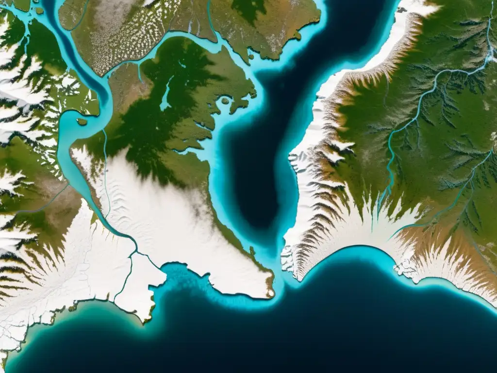 Imagen detallada de satélite muestra el derretimiento glaciar siglo pasado