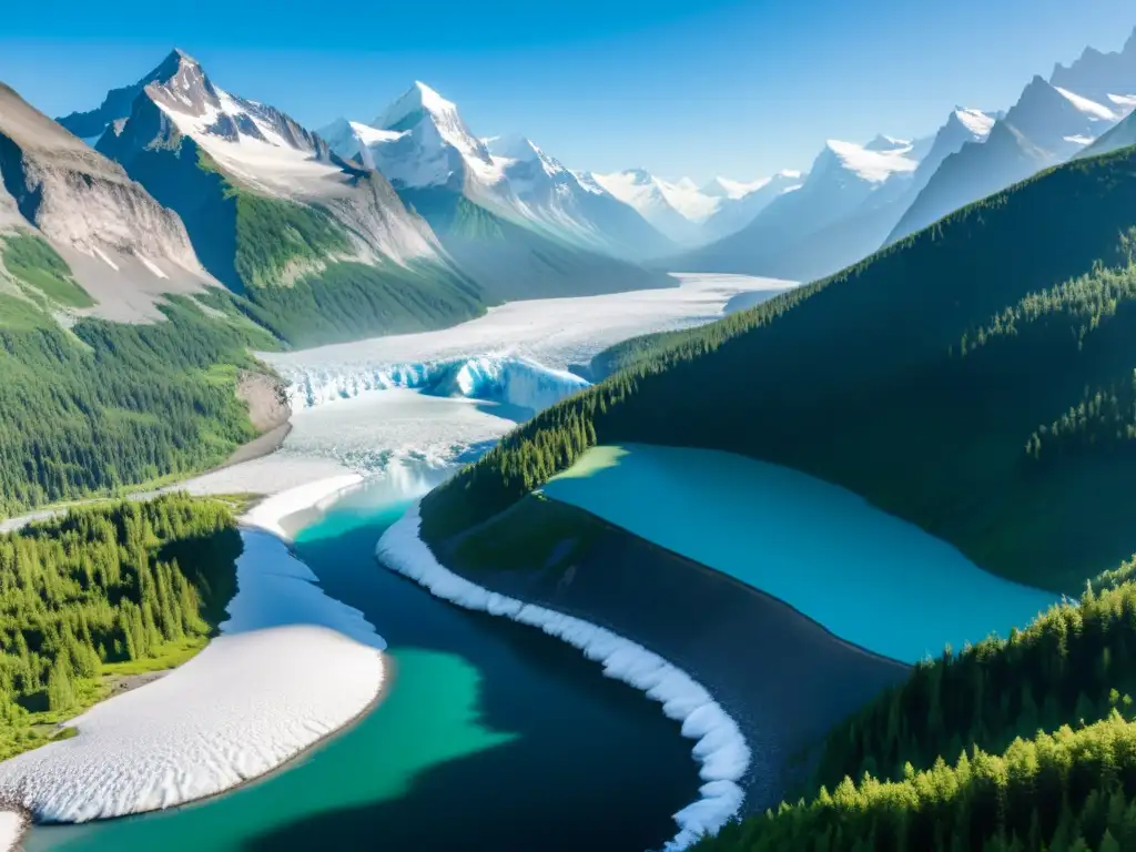 Imagen 8k detallada de un impresionante glaciar en el Parque Nacional de los Glaciares