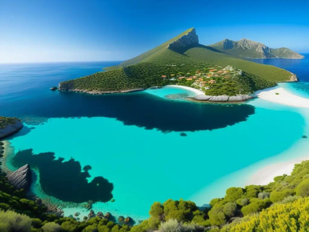 Imagen de un ecosistema único en las islas mediterráneas, con una exuberante vegetación y vida silvestre diversa