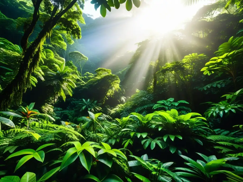 Imagen de la exuberante selva en Samoa, hogar de una variada fauna y flora